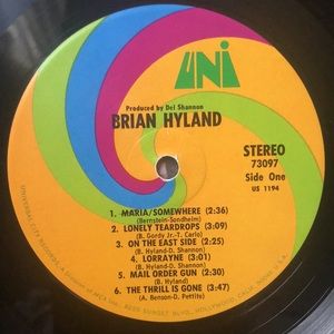 Brian Hyland Vinyl Lp '70
